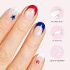image:imageDashing Diva Gloss Nail Strips  Admittedly Obsessed  UV Free Chip Resistant Long Lasting Gel Stickers  Contains 32 Wraps 1 Prep Pad 1 FileAll American