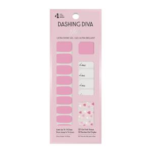 image:imageDashing Diva Gloss Nail Strips  Admittedly Obsessed  UV Free Chip Resistant Long Lasting Gel Stickers  Contains 32 Wraps 1 Prep Pad 1 FileHeart to Heart