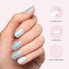 image:imageDashing Diva Glaze Effects Nail Strip Set  Drive You Crazy  Long Lasting Chip Resistant SemiCured Gel Nail Strips  4Piece Manicure Set with 32 StripMist Mermaid
