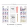 image:imageDashing Diva Magic Press Nail Set  Santorini Spritz  Medium Almond Press On Nails  Long Lasting Gel  Lasts Up to 10 Days  Summer Gel Set  4Piece Manicure Kit with 30 Nails