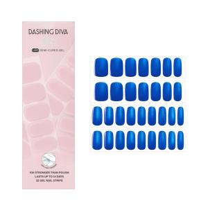 image:imageDashing Diva Glaze Effects Nail Strip Set  Drive You Crazy  Long Lasting Chip Resistant SemiCured Gel Nail Strips  4Piece Manicure Set with 32 StripAmalfi Blue