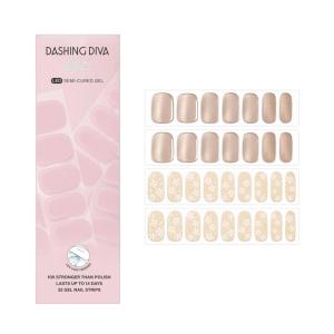 image:imageDashing Diva Glaze Effects Nail Strip Set  Drive You Crazy  Long Lasting Chip Resistant SemiCured Gel Nail Strips  4Piece Manicure Set with 32 StripGold Standard