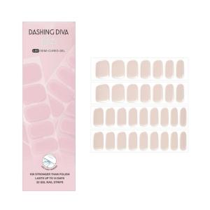 image:imageDashing Diva Glaze Effects Nail Strip Set  Drive You Crazy  Long Lasting Chip Resistant SemiCured Gel Nail Strips  4Piece Manicure Set with 32 StripPure Porcelian