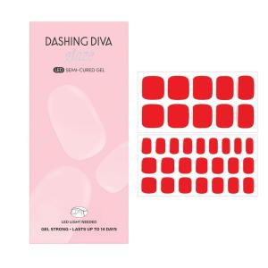 image:imageDashing Diva Glaze Pedicure Nail Strip Set  Lifeguard Armour  Long Lasting Chip Resistant SemiCured Gel Nail Strips  Summer Gel Set  4Piece Manicure Kit with 32 Strips