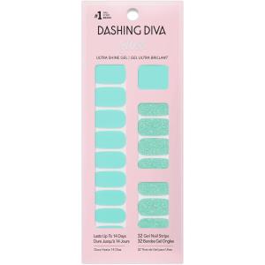 image:imageDashing Diva Summer Gloss Nail Strips  Postcard from Porto  UV Free Chip Resistant Long Lasting Gel Stickers  Contains 32 Wraps 1 Prep Pad 1 File