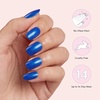 image:imageDashing Diva Glaze Design Nail Strip Set  Flower Bomb  Long Lasting Chip Resistant SemiCured Gel Nail Strips  4Piece Manicure Set with 32 StripAmalfi Blue