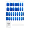 image:imageDashing Diva Glaze Design Nail Strip Set  Flower Bomb  Long Lasting Chip Resistant SemiCured Gel Nail Strips  4Piece Manicure Set with 32 StripAmalfi Blue