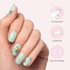 image:imageDashing Diva Glaze Design Nail Strip Set  Flower Bomb  Long Lasting Chip Resistant SemiCured Gel Nail Strips  4Piece Manicure Set with 32 StripFairy Garden