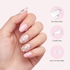image:imageDashing Diva Glaze Design Nail Strip Set  Flower Bomb  Long Lasting Chip Resistant SemiCured Gel Nail Strips  4Piece Manicure Set with 32 StripFlower Bomb