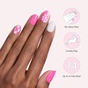 image:imageDashing Diva Glaze Design Nail Strip Set  Flower Bomb  Long Lasting Chip Resistant SemiCured Gel Nail Strips  4Piece Manicure Set with 32 StripLondon2K