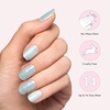 image:imageDashing Diva Glaze Design Nail Strip Set  Flower Bomb  Long Lasting Chip Resistant SemiCured Gel Nail Strips  4Piece Manicure Set with 32 StripMist Mermaid