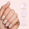image:imageDashing Diva Glaze Design Nail Strip Set  Flower Bomb  Long Lasting Chip Resistant SemiCured Gel Nail Strips  4Piece Manicure Set with 32 StripPure Porcelian