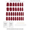 image:imageDashing Diva Glaze Design Nail Strip Set  Flower Bomb  Long Lasting Chip Resistant SemiCured Gel Nail Strips  4Piece Manicure Set with 32 StripRuby Red Apple