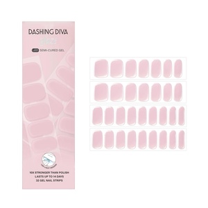 image:imageDashing Diva Glaze Design Nail Strip Set  Flower Bomb  Long Lasting Chip Resistant SemiCured Gel Nail Strips  4Piece Manicure Set with 32 StripDrive You Crazy