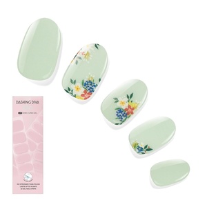 image:imageDashing Diva Glaze Design Nail Strip Set  Flower Bomb  Long Lasting Chip Resistant SemiCured Gel Nail Strips  4Piece Manicure Set with 32 StripFairy Garden